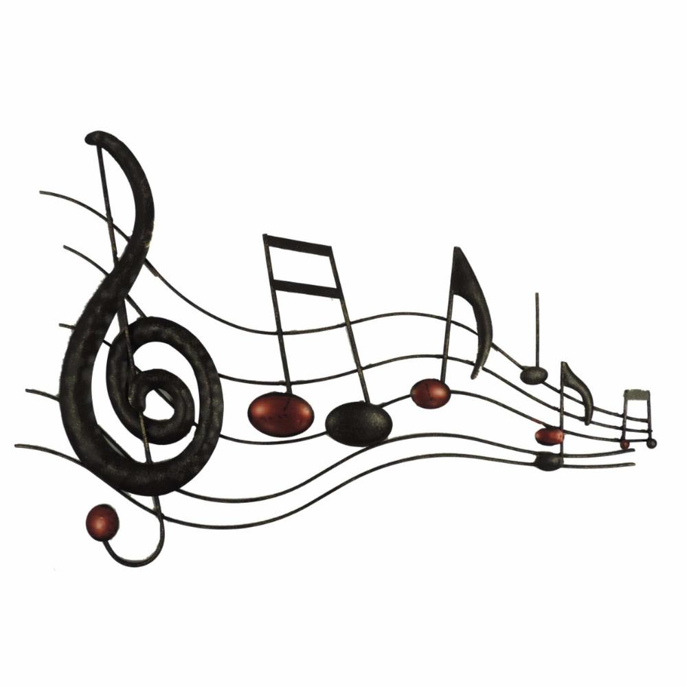 Metal Musical Notes Home Wall Decor Wall Sculpture With Gold Details, Wall Art🐞